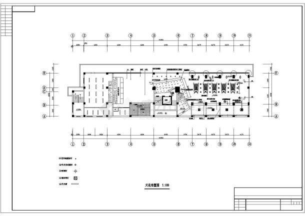 某地酒吧建筑设计施工图（标注详细）-图一