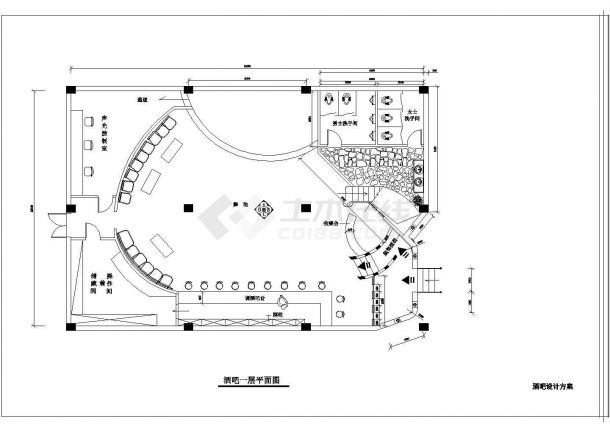 酒吧建筑设计装修方案图（共11张）-图二