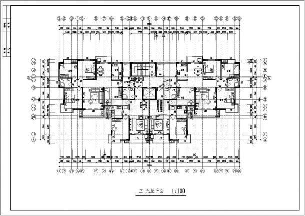 某地十三层花园小区超市住宅楼建筑施工图-图二