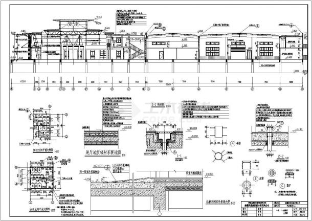某地大型空间汽车展厅建筑方案设计图-图二