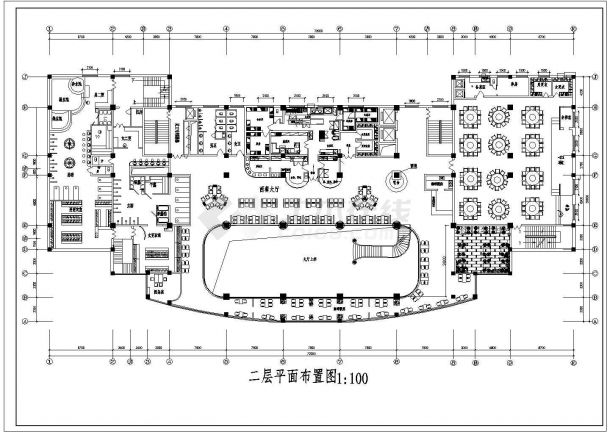 某地小型酒店平面建筑cad设计图-图二