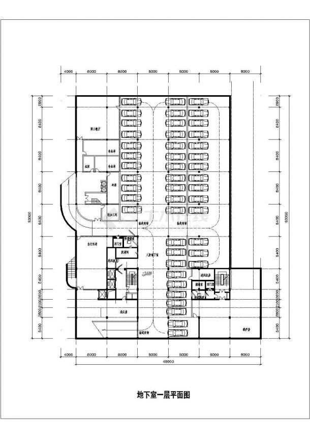 某地酒店平面建筑施工图（共10张）-图二