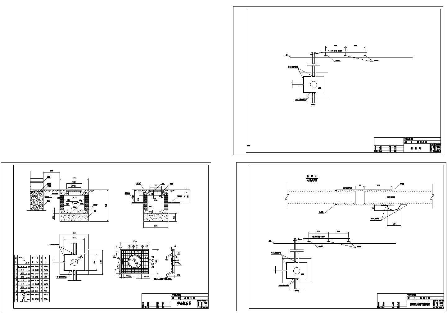 最新整理的电缆井施工CAD设计图