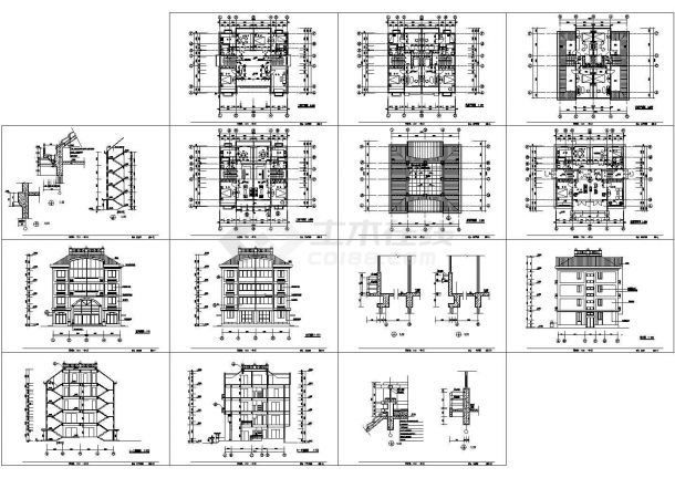 五层独立住宅施工图-图一
