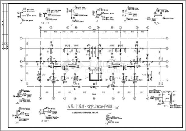 某高层小区住宅楼结构设计施工图纸-图二