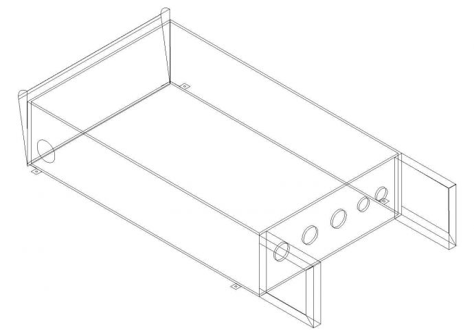 某型号低压配电箱（尺寸图、总装图、三视图）_图1