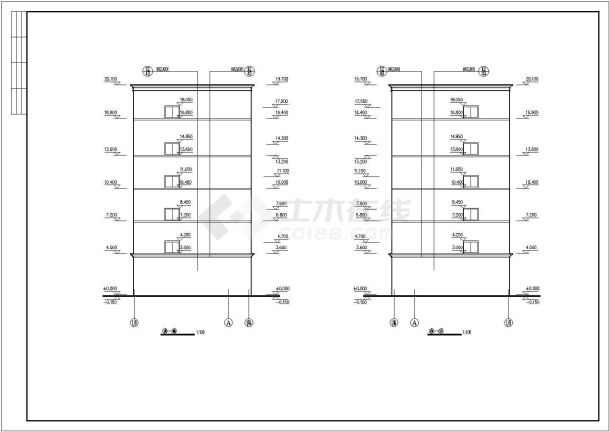 某地比较详细的工业区宿舍建筑施工图-图一