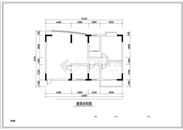 经典北方户型装修设计cad施工图-图一