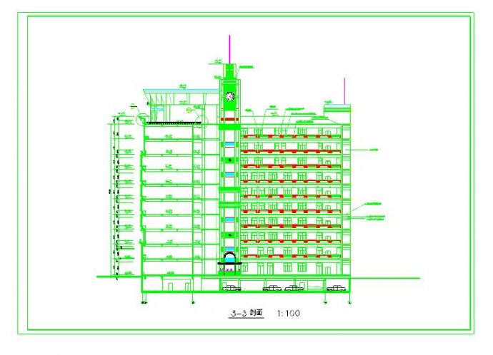 大学高层教学综合楼全套建筑设计施工图_图1