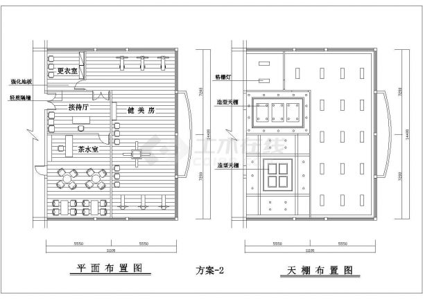 住宅区景观园林绿化设计cad施工图-图二