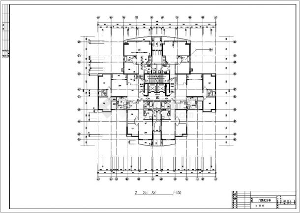 某地广厦经典高层住宅平面cad图纸（共21张）-图二