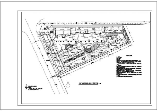 某小区室外电气管线布置cad工程图-图二