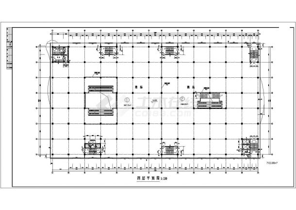 某地五层带地下室商场建筑施工规划图-图一
