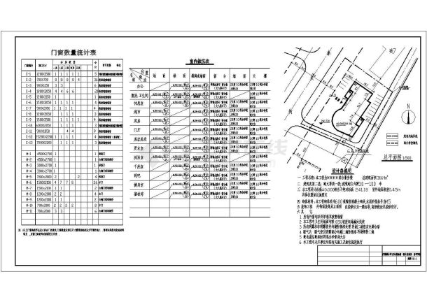 某地四层框架综合服务楼建筑施工图-图一