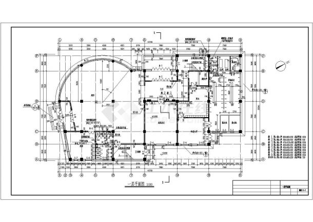 某地四层框架综合服务楼建筑施工图-图二