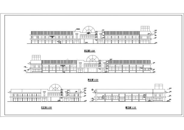 某二层大跨度现代农贸市场建筑设计方案-图二