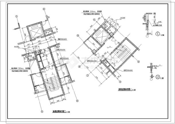 凯悦宾馆建筑平面施工图纸（含设计说明）-图二