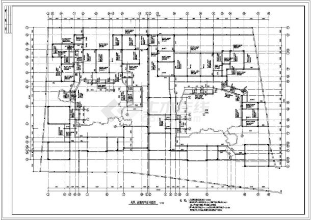 某地框架结构豪华别墅结构设计施工图-图二