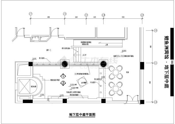 比较齐全的一套宾馆建筑cad施工图纸-图二