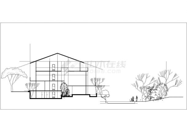 某地大型详细英式风格别墅建筑设计图（标注详细）-图二