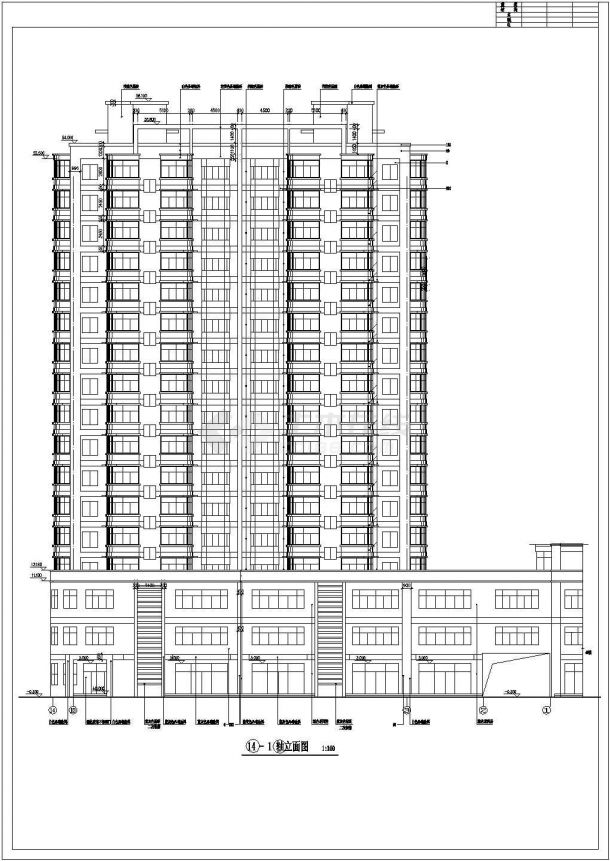 某地区教育小区独栋楼建筑设计施工图-图一