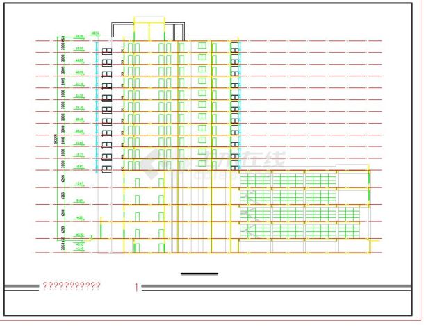 某十五层商住楼建筑设计CAD施工图-图一