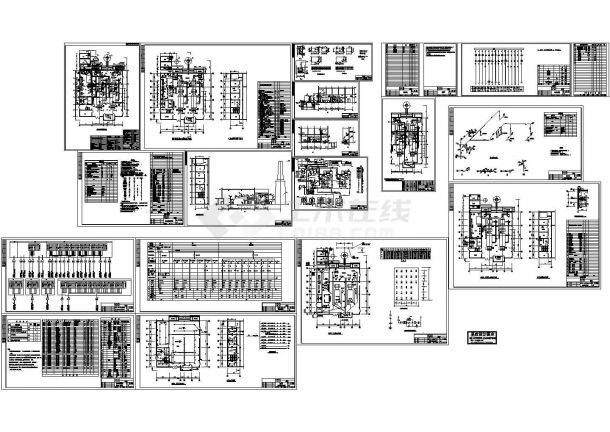 药厂锅炉房采暖设计施工CAD图-图一