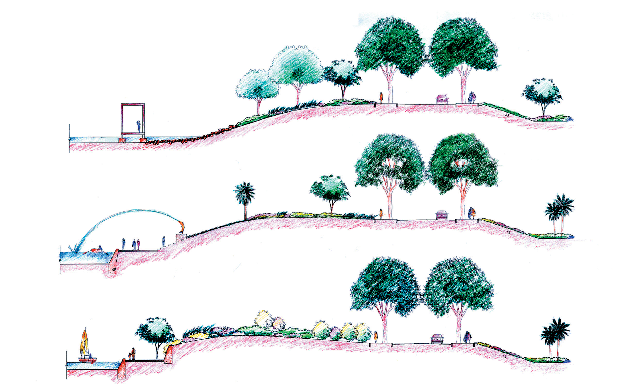 西安浐河滨河公园景观设计方案