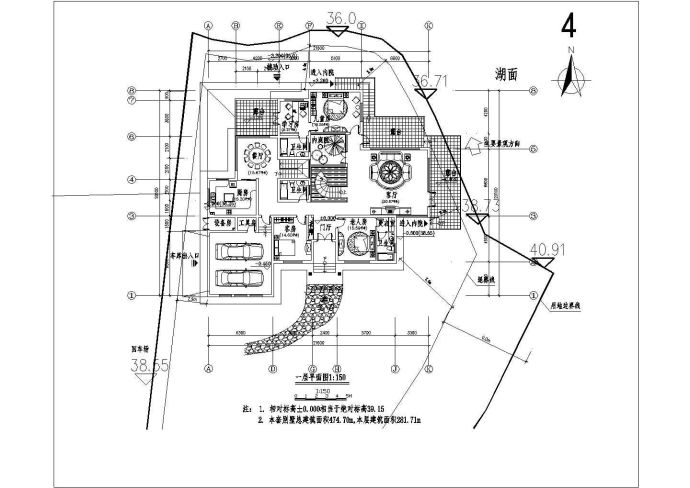 某地区全套二层别墅建筑方案CAD设计图纸_图1