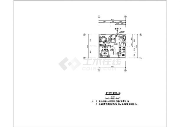 某二层别墅建筑方案全套cad设计图纸-图二