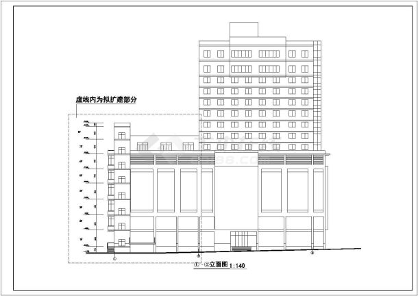 某八层商业综合百货大楼建筑施工图-图二