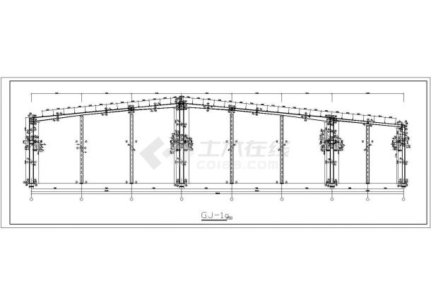 某52米跨电器厂钢结构厂房设计施工图-图二