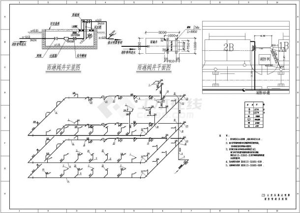 某地变电所变压器水喷雾消防设计施工图-图二