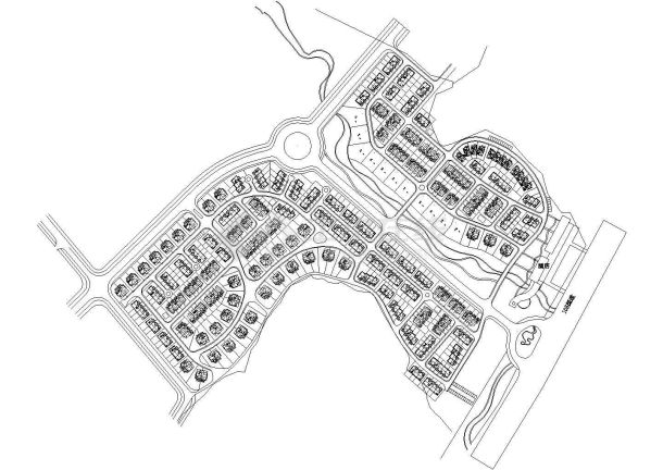 逸泉山庄总规划图道路断面图-图一