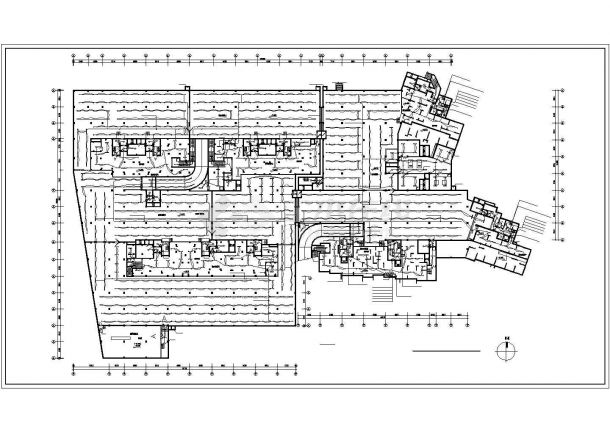 某地小区高层地下室电气cad施工图-图一