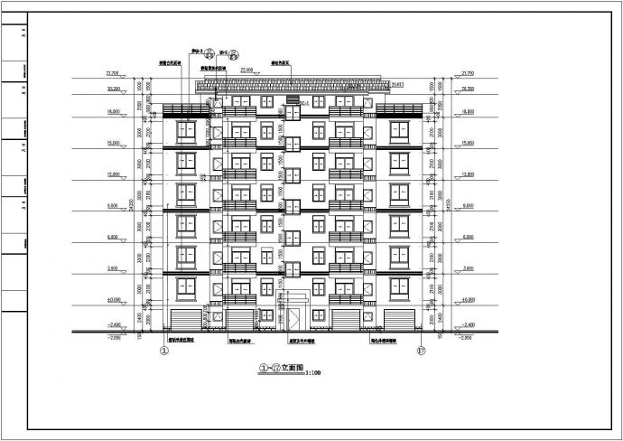 某地商业住宅楼建筑施工图（含设计说明）_图1
