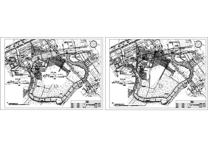 东莞市污水处理系统文涌改道工程设计CAD图_图1