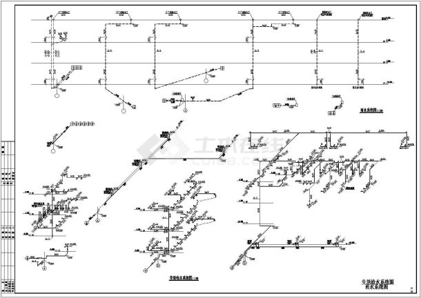 某多层商业建筑全套给排水设计施工图-图二
