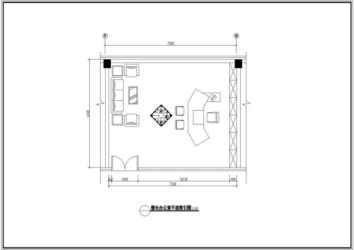 某地汽车展厅全套装修设计规划施工图_图1