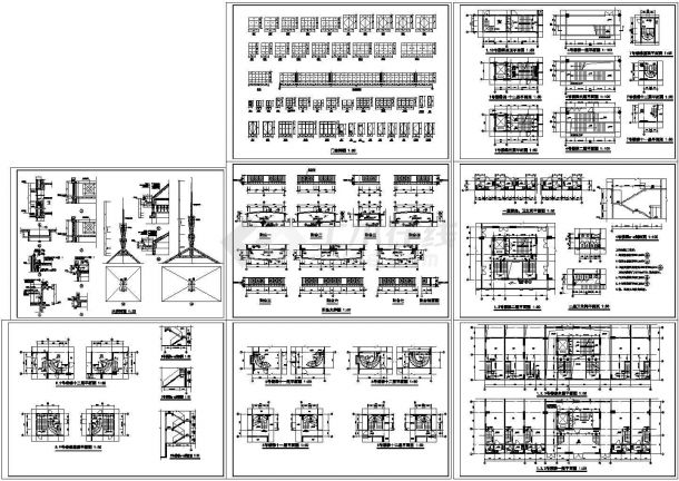 某十二层住宅大样建筑施工图纸（标注明细），8张图纸-图一