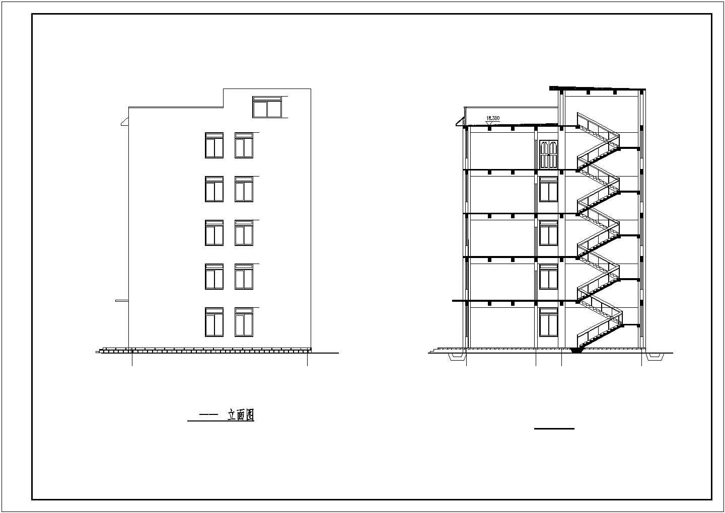 某地区商务建筑全套cad施工总图纸