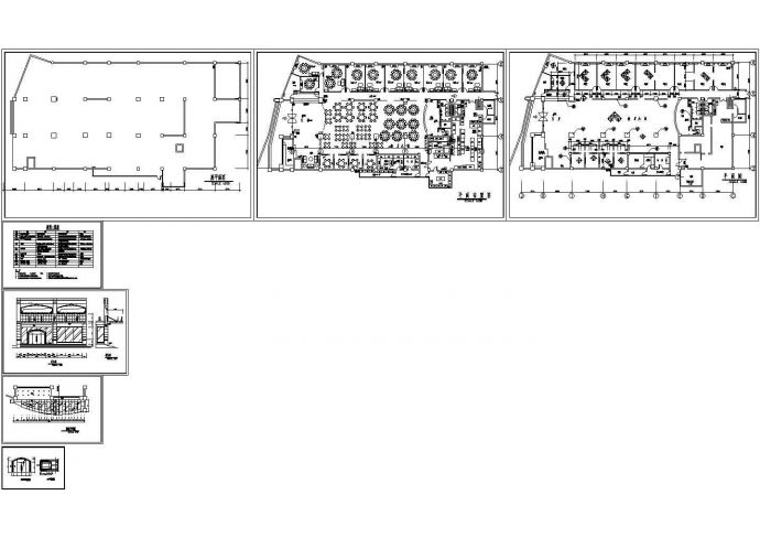 某地区快捷酒店装修设计施工CAD图纸_图1