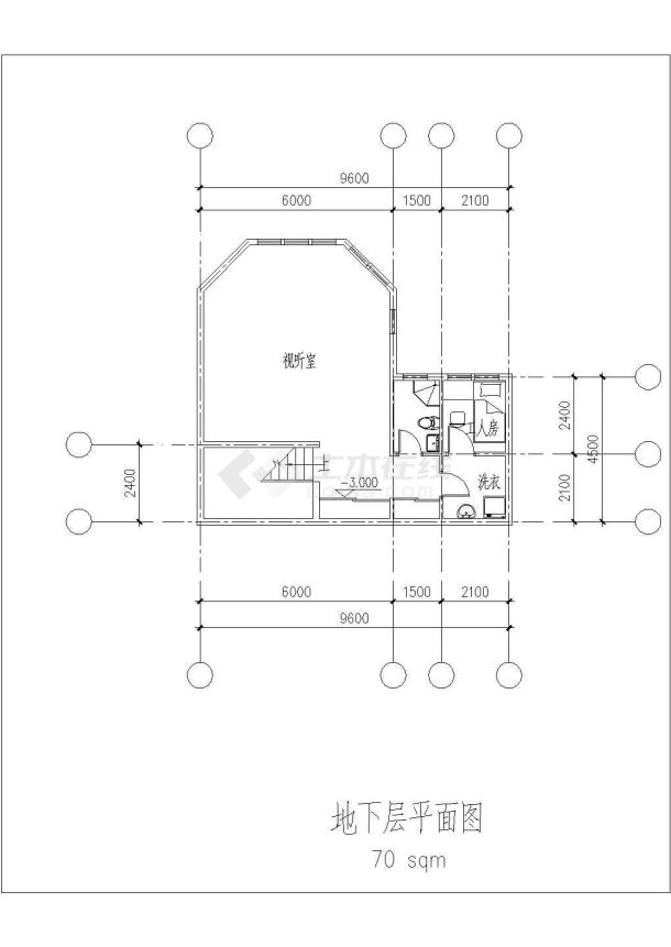 某地区全套小别墅建筑方案CAD设计图纸-图一