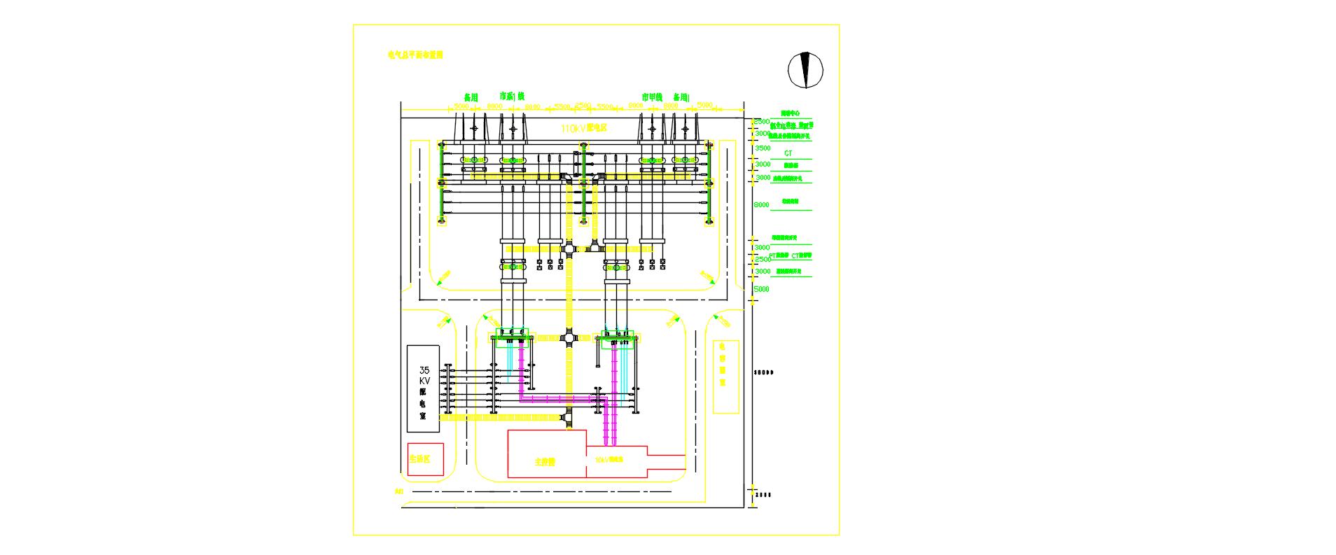 某降压变电站电气设计施工CAD图
