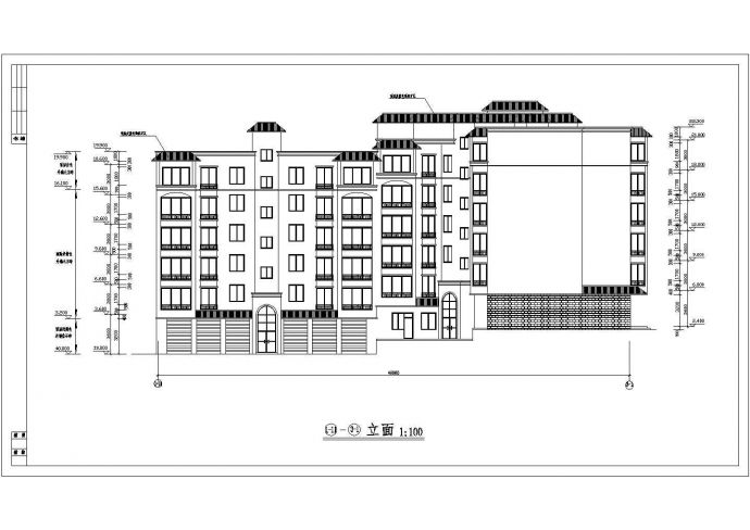某六层商住楼建筑方案cad设计图 _图1