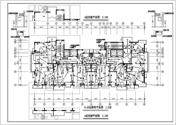 某高层住宅楼电气CAD施工设计图纸-图一
