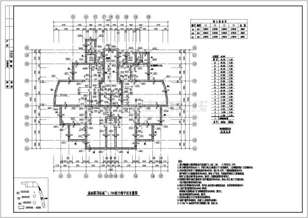 某国际广场一至三楼号楼结构cad施工图-图二