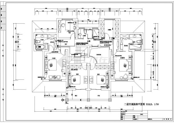 某多层别墅施工等电气cad施工图纸-图二