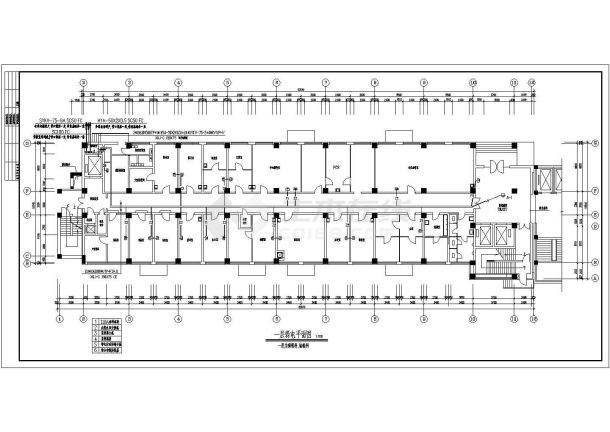 某市第一人民医院住院部弱电CAD图纸-图一
