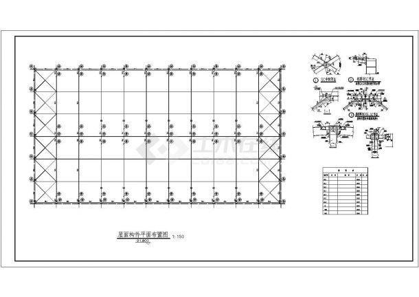 某四层钢框架厂房全套结构设计施工图-图一